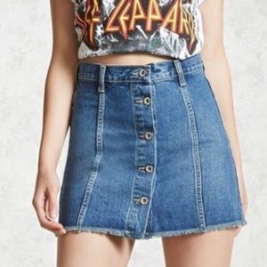 denim skirt button up